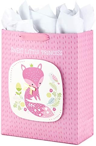 Hallmark 15" Extra Large Gift Bag with Tissue Paper (Sweet Little Princess Fox) for Baby Showers, Kids Birthdays, and More (Pack of 3) - Image 5