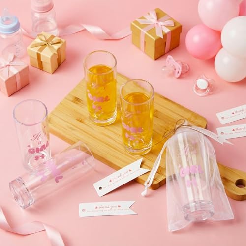 Sliner 50 Sets Baby Shower Shot Glass It's a Girl Gift Bulk for Guests - Image 2