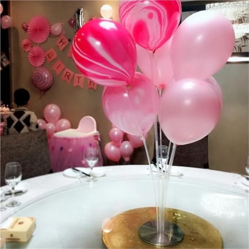 8 Set Balloon Sticks With Bases DIY Balloons Stand Balloon Holder Column Clear Happy Birthday Party Decorations Kids Baby Shower Wedding Party SuppliesNO.784 - Image 6
