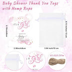 50 Sets Baby Shower Favors Shot Glasses Keychain Gifts, Bear, Pink - Image 4