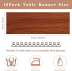 12 Pcs Cheesecloth Table Runner 10FT Terracotta Runner for Tables Gauze Fabric 35 x 120 Inches Long Boho Table Runner Decor Rustic Sheer Runner for Wedding Birthday Bridal Shower Party (Terracotta) - Image 3