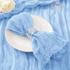 DeZerlor Baby Blue Washable Cheesecloth Napkins Set of 50 for Wedding Party by DeZerlor