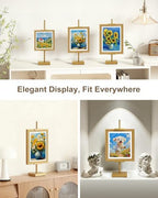 Adjustable Tabletop Easel Stand, Gold 17" H Easels for Display - Image 2
