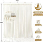 30x10FT Backdrop Curtains with Rod Pockets - Wrinkle Free Photo Stage Backdrop 6 Panels Curtains Drapes for Photography Wedding Party Baby Shower Decorations (Ivory) - Image 5