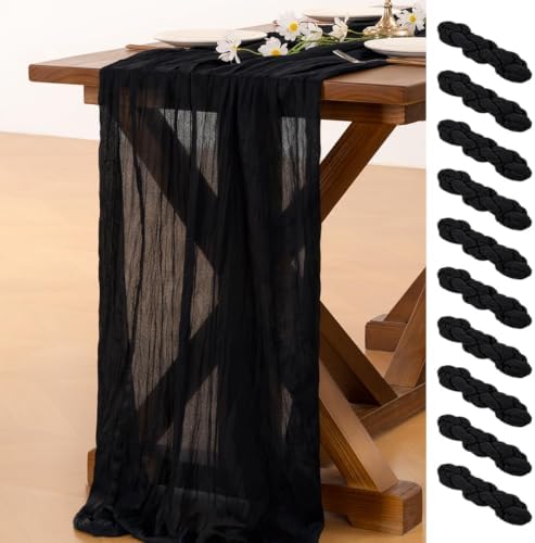 10 Pack Cheesecloth Table Runner Fall Boho Gauze Wedding Party Home Decor by Socomi