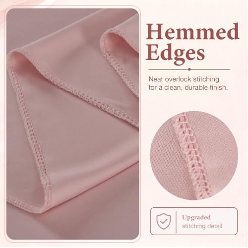 10ftx10ft Wrinkle Free Dusty Pink Backdrop Curtains for Parties, Silky Polyester Photo Backdrop Drapes 2 Panels 5x10ft Back Drop Cloth for Wedding Birthday Baby Shower Photography Background - Image 4