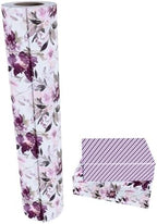 WRAPAHOLIC 30 Inch Jumbo Reversible Floral Wrapping Paper - 30 Inch x 100 Feet Purple Floral Design for Wedding, Birthday, Mothers Day, Baby Shower, Anniversary - Image 3