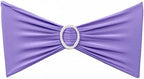 Pack of 50 Spandex Lavender Chair Sashes by SINSSOWL
