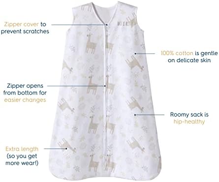 HALO SleepSack, 100% Cotton Wearable Blanket, Swaddle Transition Sleeping Bag, TOG 0.5 - Image 2