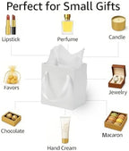 Papertide 36 Pack White Mini Gift Bags 4×2.8×4.5 inch with Tissue Paper - Image 4