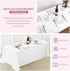 Showgeous 90x132 Inch White Rectangle Tablecloth 10 Pack Fit 8FT Table - Image 5