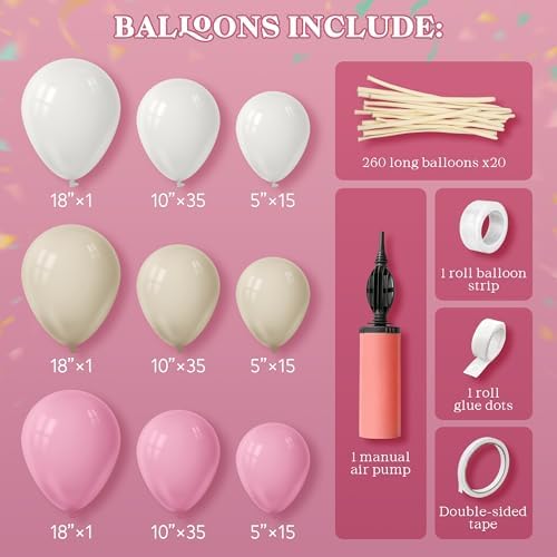 Baby Shower Girl Decorations, 6.6FT Pink Balloon Arch Kit - Image 7