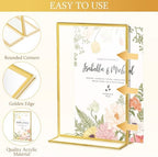 Hoteam 48 Pack 4 x 6 Inch Gold Acrylic Sign Holders, Wedding Picture Frame - Image 3