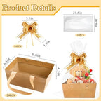 24 Pcs Basket for Gifts Empty Kraft Empty Gifts Baskets with Handle - Image 2