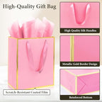 Addblu 100 Pack Bulk Luxury Gift Bags with Handles & 100 Tissue Papers - Image 2