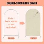 4FT Beige Sweet Bee Arch Spandex Cover Baby Honeycomb Arch Backdrop Cover for Kids Baby Shower Birthday Party Wedding Decoration (No Stand) - Image 5