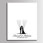 DIY Wedding Guest Book for Couple, Personalized Engagement Present Anniversary Guest Signing Alternative Wedding Party Decorations-80x120cm - Image 2