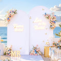 White Arch Cover 7.2FT 6FT Set of 2 Wedding Arch Backdrop Covers Stretchy Spandex Back Drop Covers for Birthday Baby Shower Party Decor Photo Booth Girls Bridal Banquet Balloon Arch Background by Besutolife