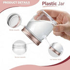 novelinks 8 oz Plastic Mason Jars and Clear Plastic Jars with Lids 8 oz - Image 3