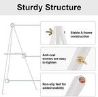 Falling in Art 65" A-Frame Wooden Tripod Easel Stand, White, 2 Pack - Image 3