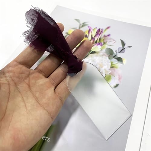 50Pcs Acrylic Place Cards for Wedding Seating Blank DIY Hanging Signs by Unknown