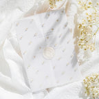 50 Pack Pre-Folded Vellum Jackets for 5x7 Invitations,AZAZA Translucent Invitation Sleeves,115GSM Vellum Jackets 5x7, Wedding Invitation Accessories, for Weddings Birthdays Baby Showers,Elegant Pearl by AZAZA