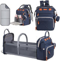 Diaper Bag Backpack with Changing Station, Blue by Shengmeister