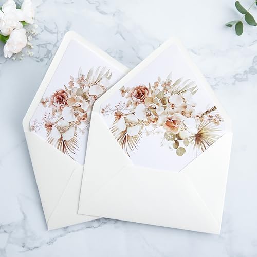 PONATIA 50 PCS/Pack A7 Envelopes, Euro Flap Liner 5x7 Envelopes - Image 6