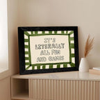 Vintage Framed 08x10 inch It's Literally All Fun And Games Funny Quotes Wall Art Preppy Minimalist Poster Canvas Prints For Kids Living Room Nursery Bedroom Wall Decor - Image 3