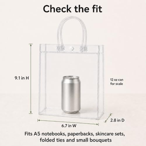 Dobafun Clear Gift Bags with Handles, 55 PCS Clear Goodie Bags with Ribbon - Image 2