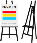 MEEDEN Display Easel Stand for Sign: Adjustable Wooden Stands for Painting - A Frame Art Easel for Canvas up to 60" for Artist Adults Drawing Picture Poster - Black by MEEDEN