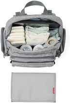 Skip Hop Diaper Bag Backpack with Portable Changing Pad, Easy-Access Wipes & Zippered Side Pockets, Luggage Sleeve & Stroller Straps, Fits a 15” Laptop, Luna, Heather Grey - Image 2