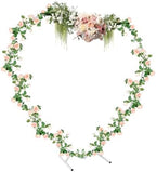 Heart Shape Wedding Arches for Ceremony, 6.9FT Love Arch Backdrop Stand, Metal Heart-Shaped Balloon Arch Frame for Wedding Bridal Birthday Party Decorations (White) by KONGKUNI