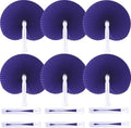 Bestage 20 Pieces Purple Round Paper Fans by Bestage