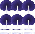 Bestage 20 Pieces Purple Round Paper Fans by Bestage