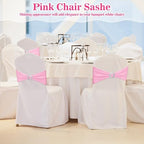 VitalCozy 50 Pcs Stretch Chair Sashes with Crown, Pink - Image 5