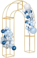 U-Shaped Metal Arched Flower Rack for Wedding Decorations and Celebrations, 5 x 7.5 FT Wedding Arch Frame for Birthday, Party, Baby Shower by AngelcityCC