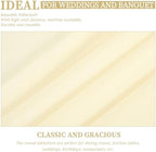 Showgeous 90 Inch Beige Round Tablecloths, Polyester Table Covers - Image 5