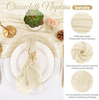 100 Pack Ivory Cloth Napkins 20x20Inch Cheesecloth Napkins - Image 3