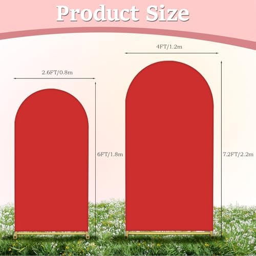 Arch Backdrop Cover Set of 2(7.2FT+6FT), Arch Covers Backdrop - Image 2