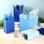Kolldenn 50 Set Blue Gift Bags with Tissue Paper Thank You,Gradient Blue - Image 6