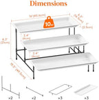 Lifewit 3 Tier Serving Tray for Party, Plastic Tiered Food Serving Platters - Image 2