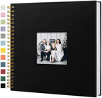 12"x12" Scrapbook Photo Album Linen Cover 40 Sheets 80 Pages White Paper by Hiwhy
