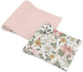 Sweet Jojo Designs 2-Piece Baby Muslin Swaddle Blanket Set (Boho Vintage Floral) for Girls, Infant Nursery, Lightweight Cotton Blanket for Newborns (Shabby Chic Farmhouse, Rose, Daisy, Bohemian, Sage) by SweetJojoDesigns
