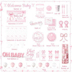 264Pcs Pink Bow Baby Shower Decorations - Pink Bow Birthday Party Supplies Include Plates Napkins Tablecloth Banner Balloons Cake Topper Coquette Baby Shower Decorations for Girls Serves 20 - Image 6