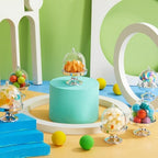 Tessco for you 48 Pcs Plastic Mini Cake Stand with Dome Lid,Silver - Image 6