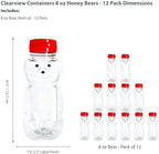 12 Pack - 8 Ounce Plastic Honey Bears w/Red Lids - Image 2