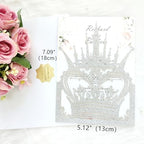20 sets Laser Cut Crown wedding invitation pockets,Quinceañera Invitations, Sweet 16 Invitations,1 birthday invitations,and etc. - Image 2