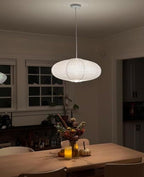 White Oval Paper Lanterns, 22" Large Hanging Paper Lantern Shade, 1 Pack - Image 3
