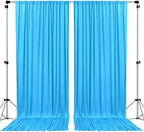 AK TRADING CO. 10 feet x 8 feet IFR Polyester Backdrop Drapes Curtains Panels with Rod Pockets - Wedding Ceremony Party Home Window Decorations - Turquoise by Fabrics%7CEventDecor%7CCrafts%7CUpholsteryFoam